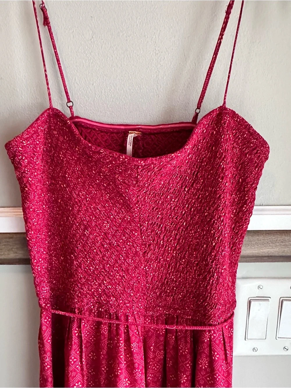 Free People x Revolve Little Of Your Love Smocked Floral Wide Leg Jumpsuit